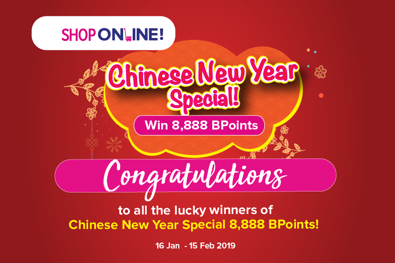 Shop Online! CNY Win 8,888 BPoints Campaign