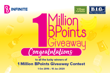 1 Million BPoints Giveaway - Dec 2019 Winners Announcement