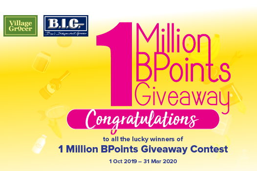 1 Million BPoints Giveaway - Nov 2019 Winners Announcement