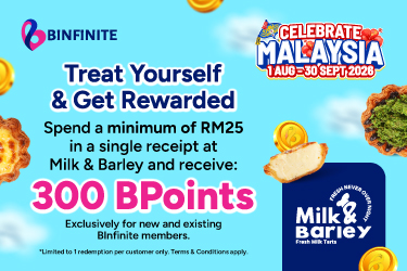 Enjoy Milk & Barley & Earn 300 Bonus BPoints